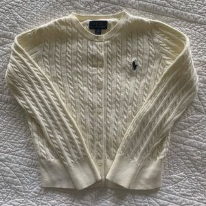 Polo Ralph Lauren Size 7 Cream Cardigan